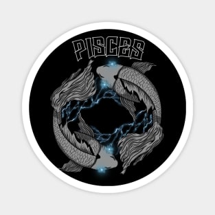 Lightning Pisces (Blue) Magnet